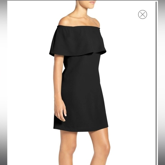 Charles Henry Black Off the Shoulder Flowy Ruffle Mini Dress, Women’s Size XS - Picture 6 of 13